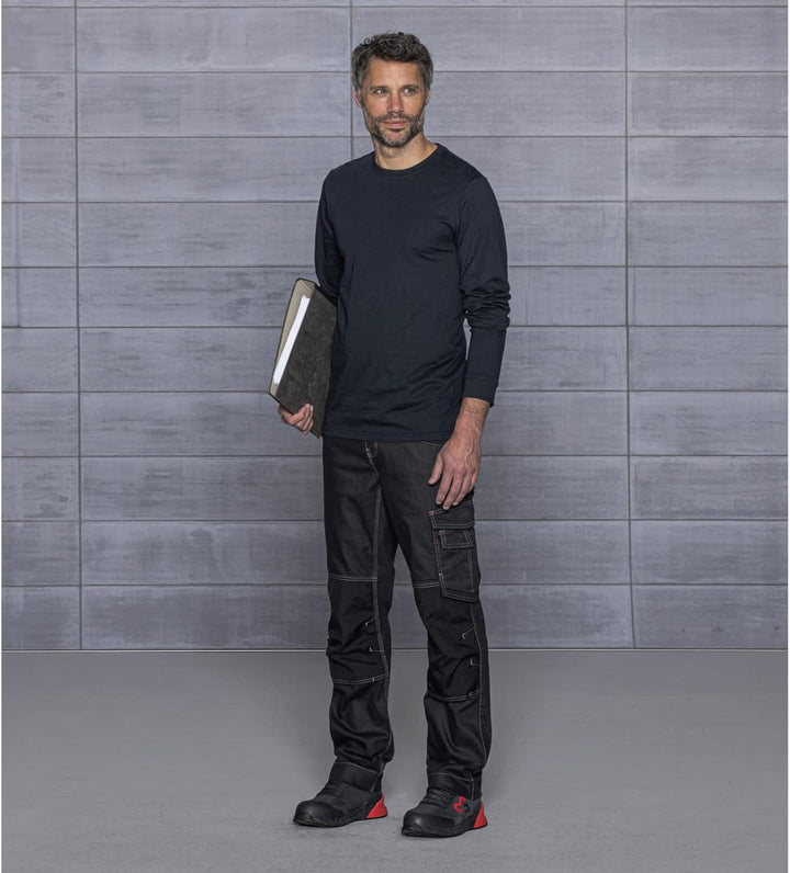 WÜRTH MODYF Langarm-Shirt aus Baumwolle für Herren in versch. Farben und Grössen XS-XL - Rundhals Lo