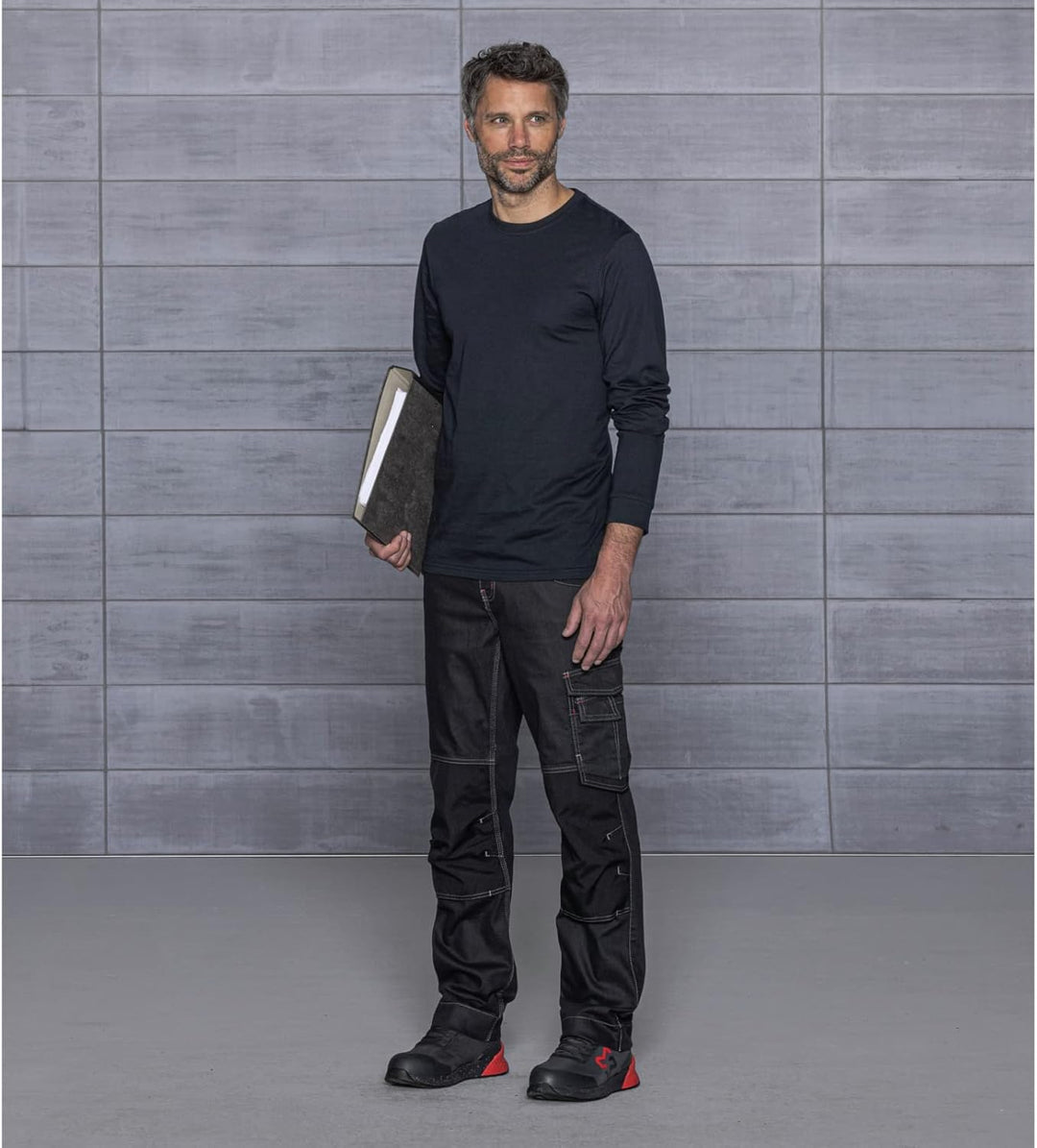 WÜRTH MODYF Langarm-Shirt aus Baumwolle für Herren in versch. Farben und Grössen XS-XL - Rundhals Lo