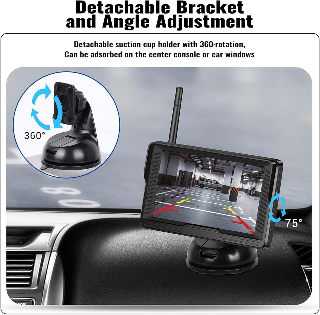 Kabellose Digitale Rückfahrkamera Set, AHD Rückfahrkamera IP69 wasserdichte Nachtsicht in Farbe Kame