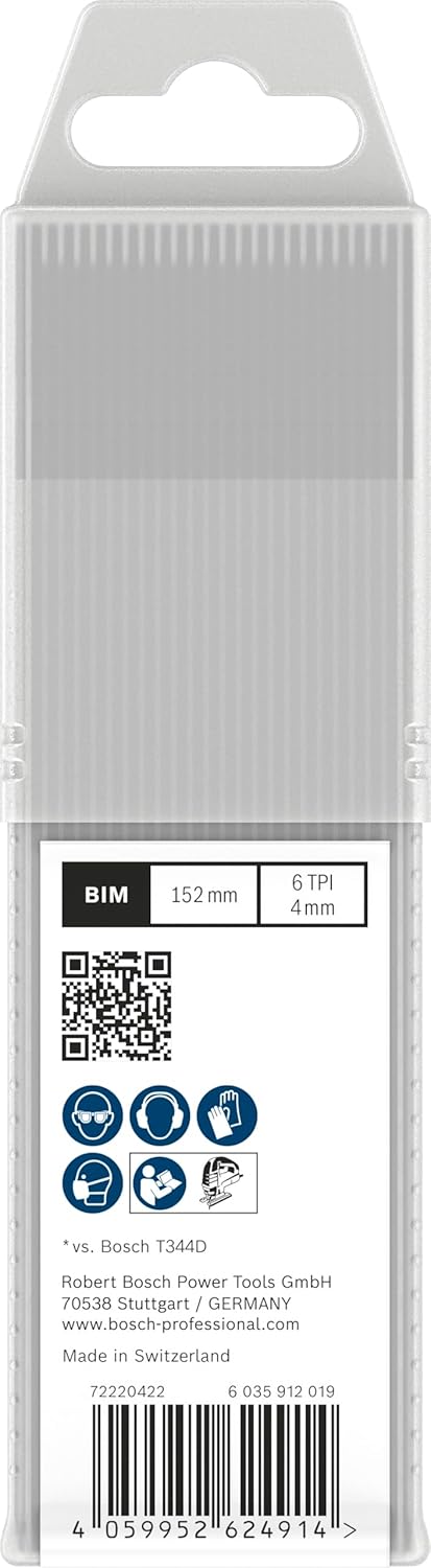 Bosch 25x PRO Hardwood fast T344DF Stichsägeblatt (für Hartholz, Grobspanplatte, Länge 152 mm, Profe
