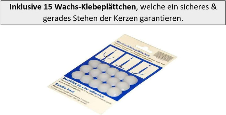 Hochwertige Stumpenkerzen – Wachskerzen/Säulenkerzen/Adventskerzen (Karminrot, Gross: Höhe 15cm / Ø