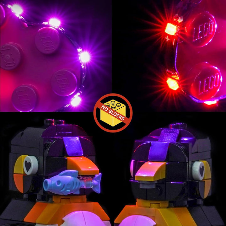 Led Licht Set Kompatibel mit Lego 40886 Penguins in Love (Kein Modell), Dekorationsbeleuchtungsset C