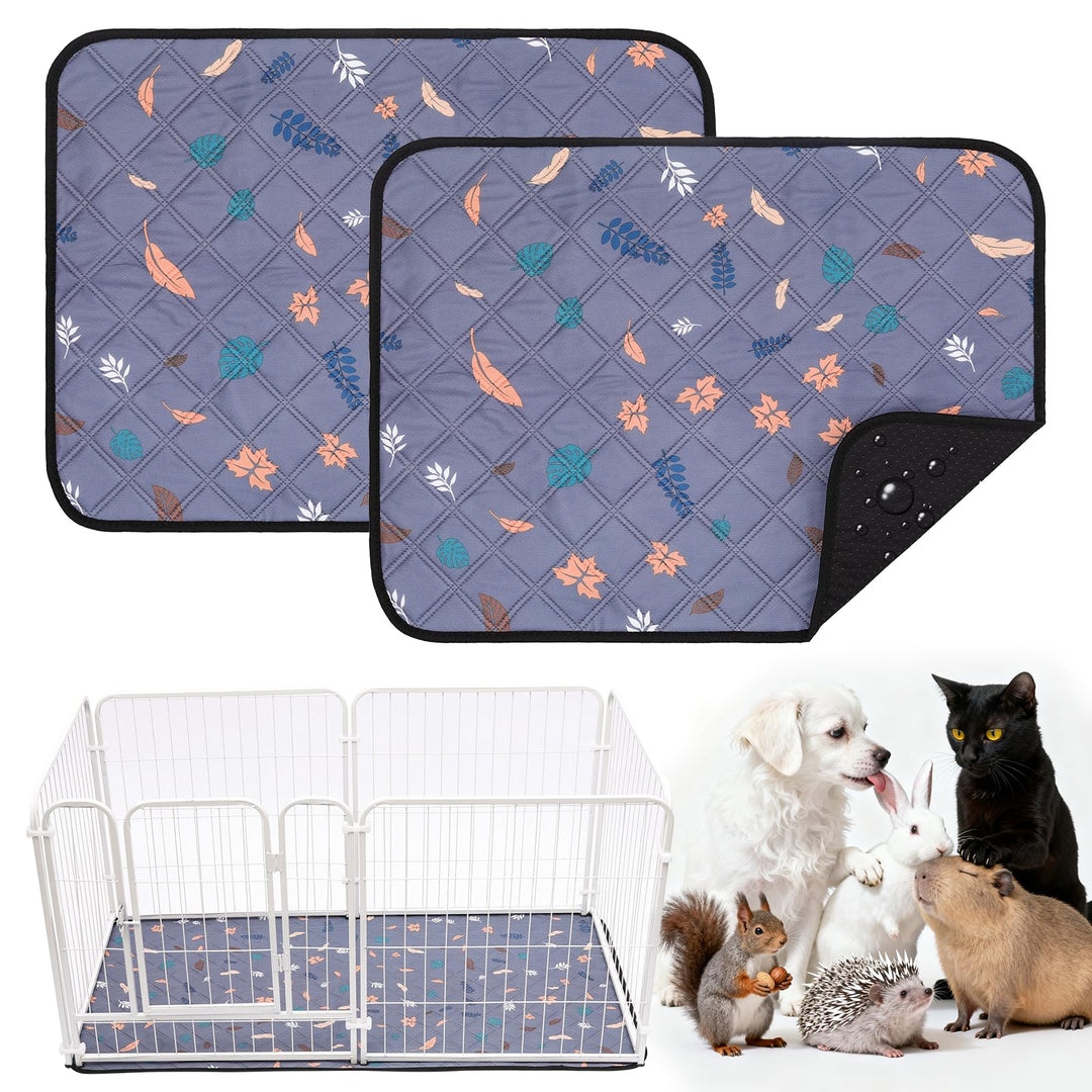 2 Stück PIPI Pads 60x45cm für Meerschweinchen, wasserdichte &amp; rutschfeste Unterlage mit 4 Lagen, sup