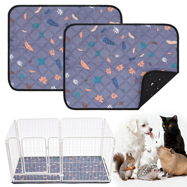 2 Stück PIPI Pads 60x45cm für Meerschweinchen, wasserdichte &amp; rutschfeste Unterlage mit 4 Lagen, sup
