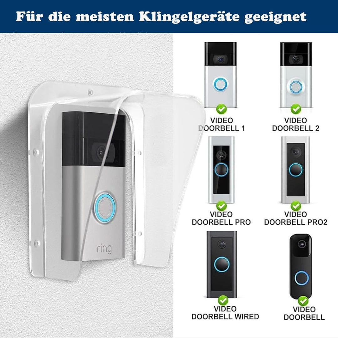 Türglocke Regen Abdeckung wetterfest kompatibel für Ring/Blink/Google Nest Video Türglocken, grosse