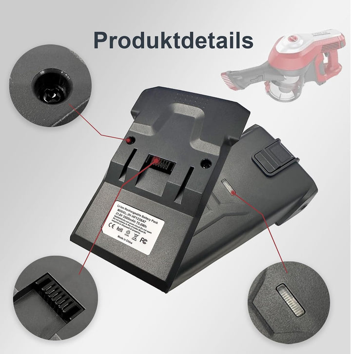 Ersatzakku 21,6 V 3500mAh für Hoover H-Free 100 Serie – Schnellladefunktion