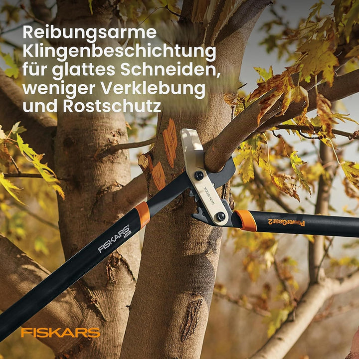 Fiskars 394801-1003 PowerGear2 Bypass Lopper, 32 Inch, Black/Orange, US import