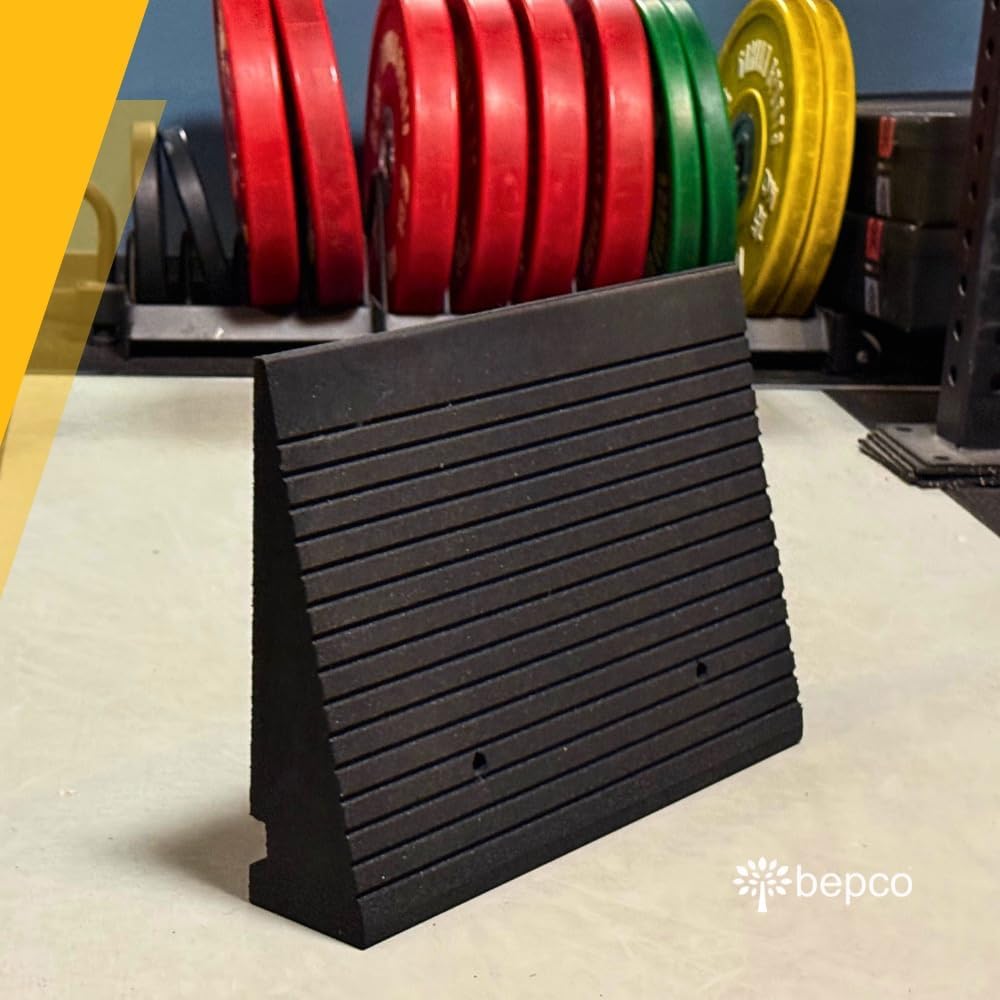 bepco Kneeblock - Squat Wedge, Wadendehner aus recyceltem Gummi - 3in1 Mobility Block für Knie, Spru