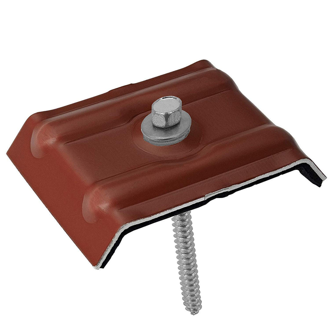 100 Stück Kalotten 35/207 farbig mit Fassadenbauschrauben für Wellplatten Lichtplatten Oxidrot RAL 3