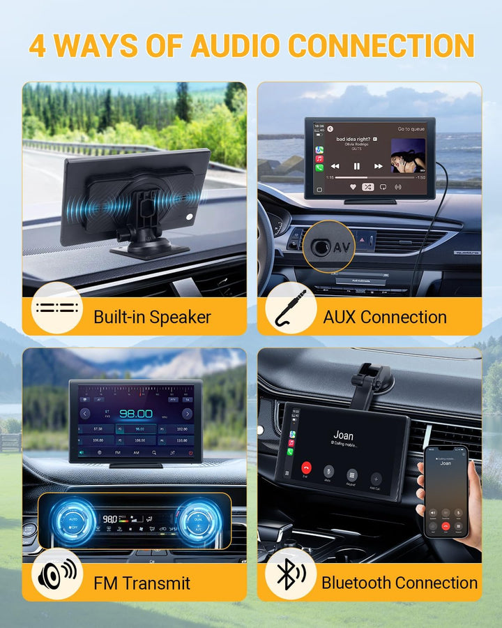 8 Zoll Android Auto Display Wireless für Apple Carplay Display Tragbares Carplay Bildschirm Auto mit