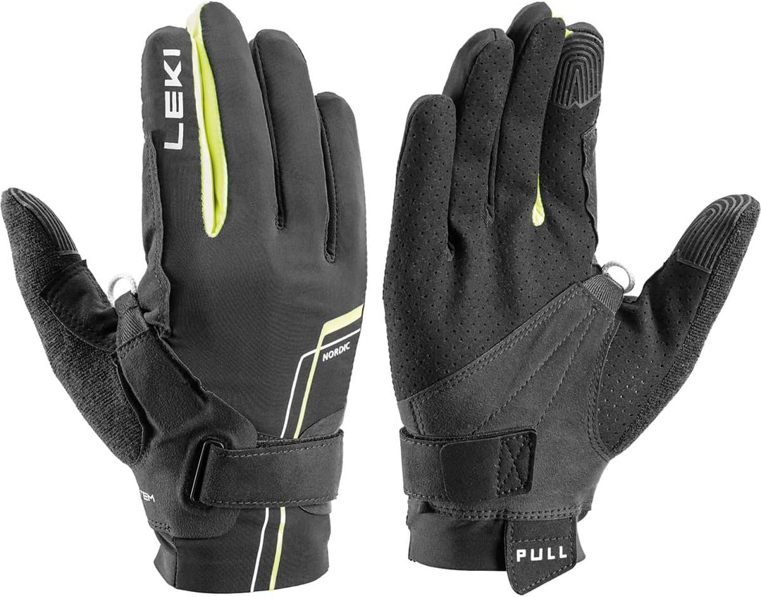 LEKI Nordic Walking Handschuhe »Nordic Move Shark« Schwarz Gelb Weiss EU 7, EU 7