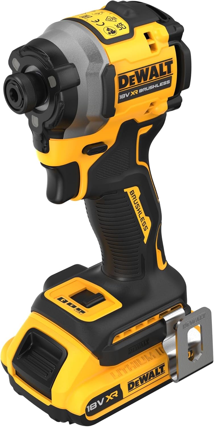 Dewalt 18 Volt Akku ¼“ Schlagschrauber DCF850D2T (bürstenloser Motor, ¼“ Innensechskant Aufnahme, ma