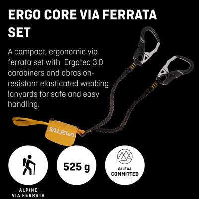 Salewa Klettersteigset Via Ferrata Ergo Core Black - Yellow UNI, Black - Yellow UNI