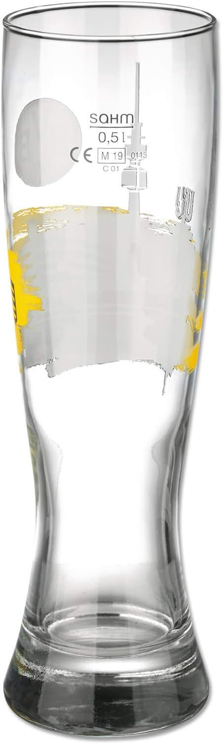 Borussia Dortmund BVB-Weizenglas, 0.5 liters, 1 Stück (1er Pack)