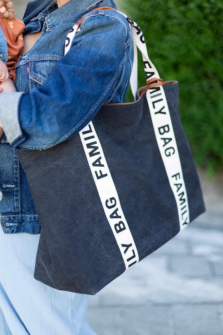 CHILDHOME, Family Bag, Wickeltasche, Reise-/Wochenendtasche, grosses Fassungsvermögen, abnehmbare Ta