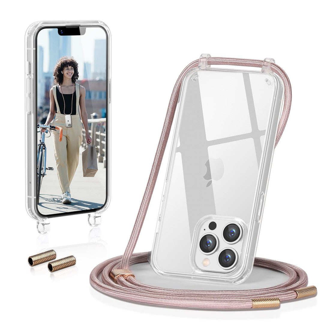 GOODVISH Handykette Kompatibel mit Apple iPhone 13 Pro 6,1" Display, Necklace Hülle mit Band Handyhü