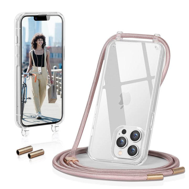 GOODVISH Handykette Kompatibel mit Apple iPhone 13 Pro 6,1" Display, Necklace Hülle mit Band Handyhü