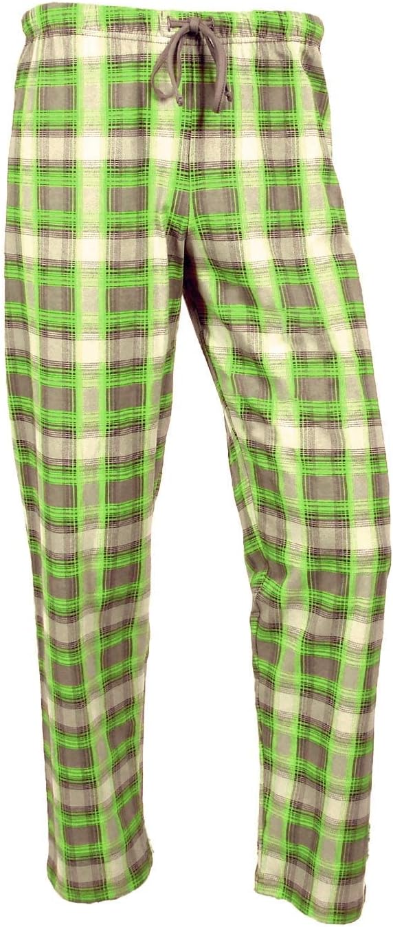 e.VIP® Herren Schlafanzug Luke 326 aus Reiner Baumwolle M Grau/Grün, M Grau/Grün