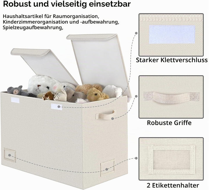 GRANNY SAYS Aufbewahrungsbox Spielzeug, Spielzeugkiste mit Deckel Gross, Faltbar Aufbewahrungsbox Ki