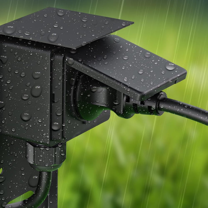 ledscom.de 2 Stück Garten Steckdosensäule PIWI mit Erdspiess für aussen, IP44, 1-fach, Edelstahl, sc
