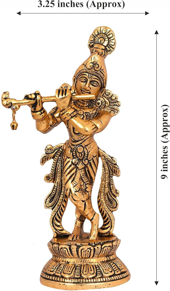 WC_Lord Krishna mit Bansuri Krishna Statue Figur mit Murli Bansi Murlidhar Kishna Idol für indische