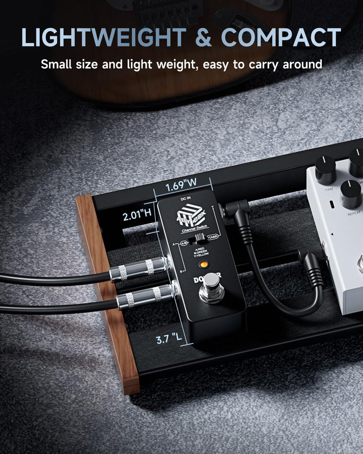 Donner ABY Box Line Selector AB Schalter Mini-Gitarren-Effektpedal True Bypass Schwarz：ABY pedal, Sc