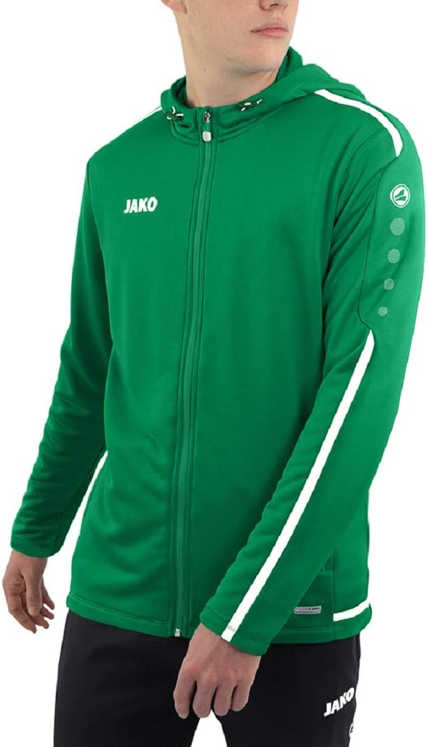 JAKO Herren Kapuzenjacke Striker 2.0, weiss/marine, XXL, 6819 M Sportgrün/Weiss, M Sportgrün/Weiss