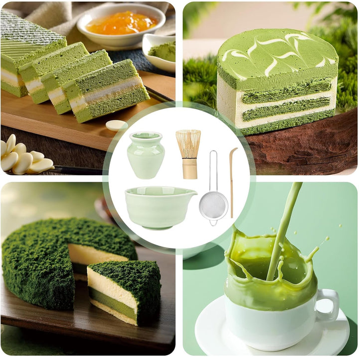 5 Stück Matcha Set, Matcha Whisk Set, Matcha Tea Set, Stylisches Matchas Set Mit Matcha Besen, Match