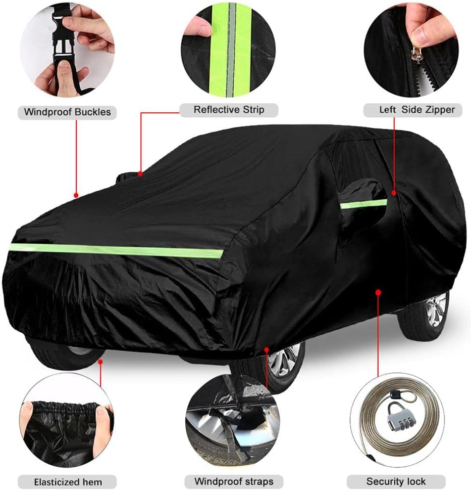 Autoabdeckung Wasserdicht Kompatibel mit VW UP 2011-2024, Atmungsaktiv Vollgarage Autoplane für Rege
