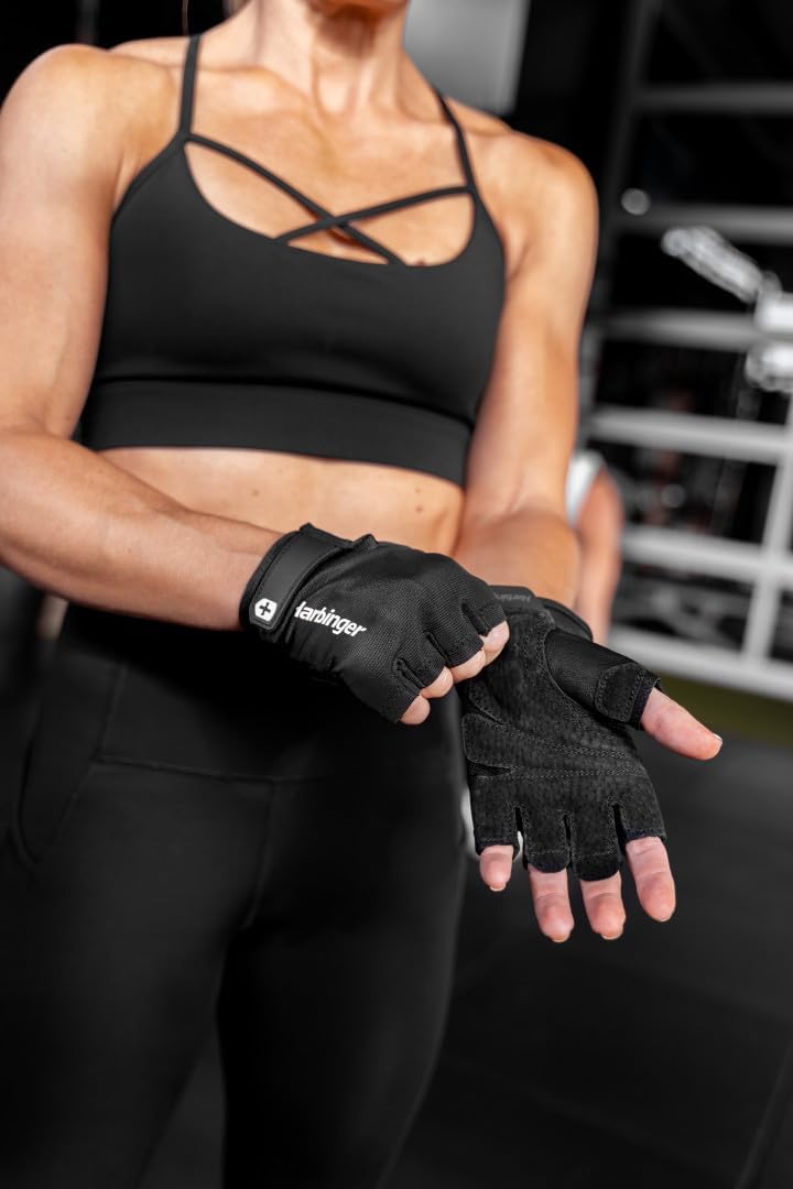Harbinger Power 2.0 Gewichtheberhandschuhe – Gepolsterte Lederhandfläche, Atmungsaktiver Sitz, Handg