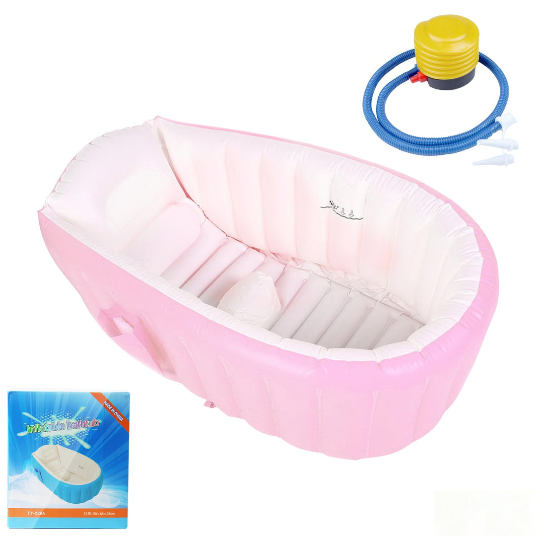 Aufblasbare Baby Badewanne, Säuglings Kinder Badewanne mit Luftpumpe, Reise Tragbare Badewanne für D