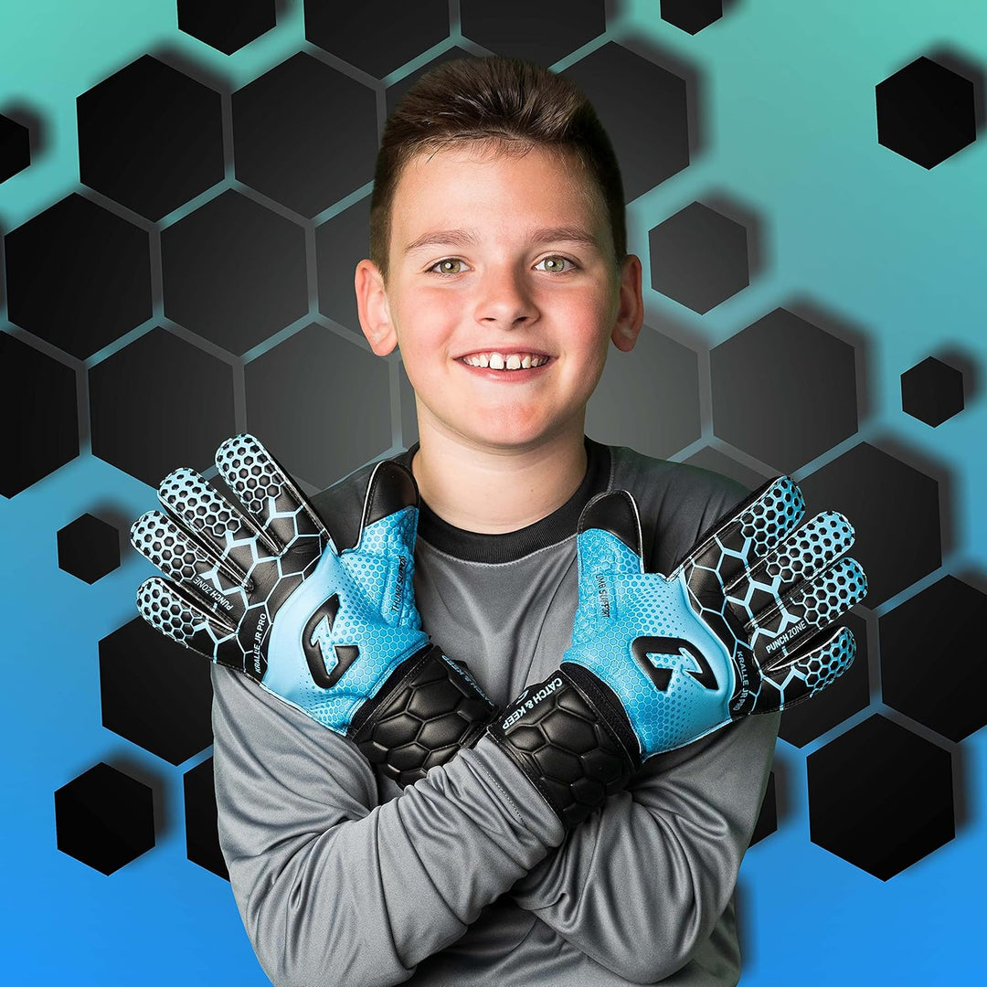 CATCH & KEEP Torwarthandschuhe Kralle Junior Pro 3.0 - Professionelle Torwart-Fussballhandschuhe für