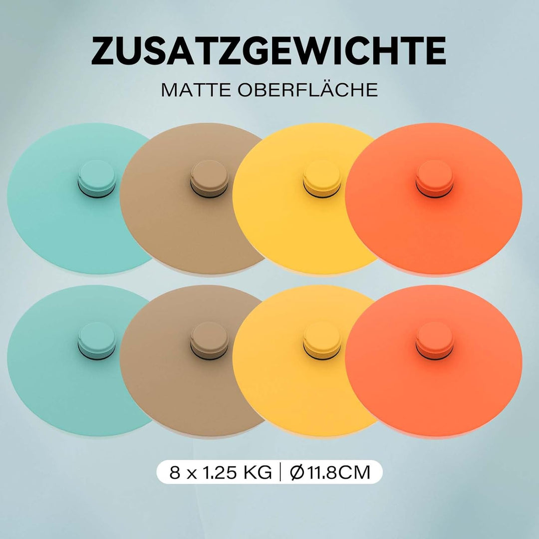 Northdeer Zusätzliche Einzelne Gewichte Hantelscheiben 8 Stück 1,25kg für 10kg Stahlhanteln V2.0 8×1