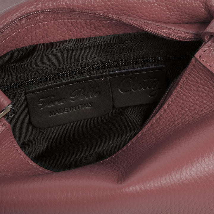 Cluty Umhängetasche Echt Leder Damen - 021375 Alt-rosa, Alt-rosa