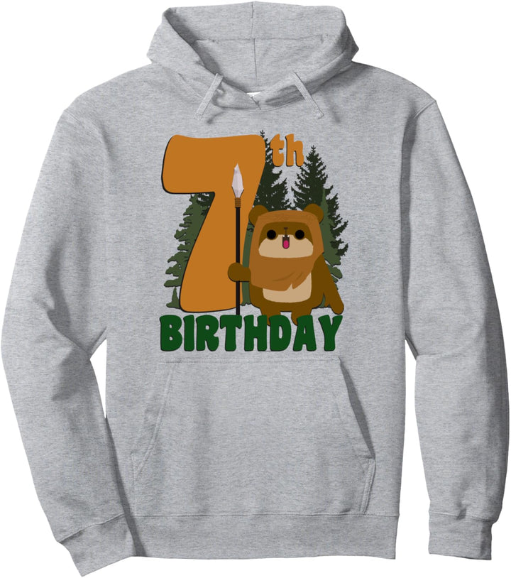 Star Wars Ewok On Endor 7th Birthday Pullover Hoodie