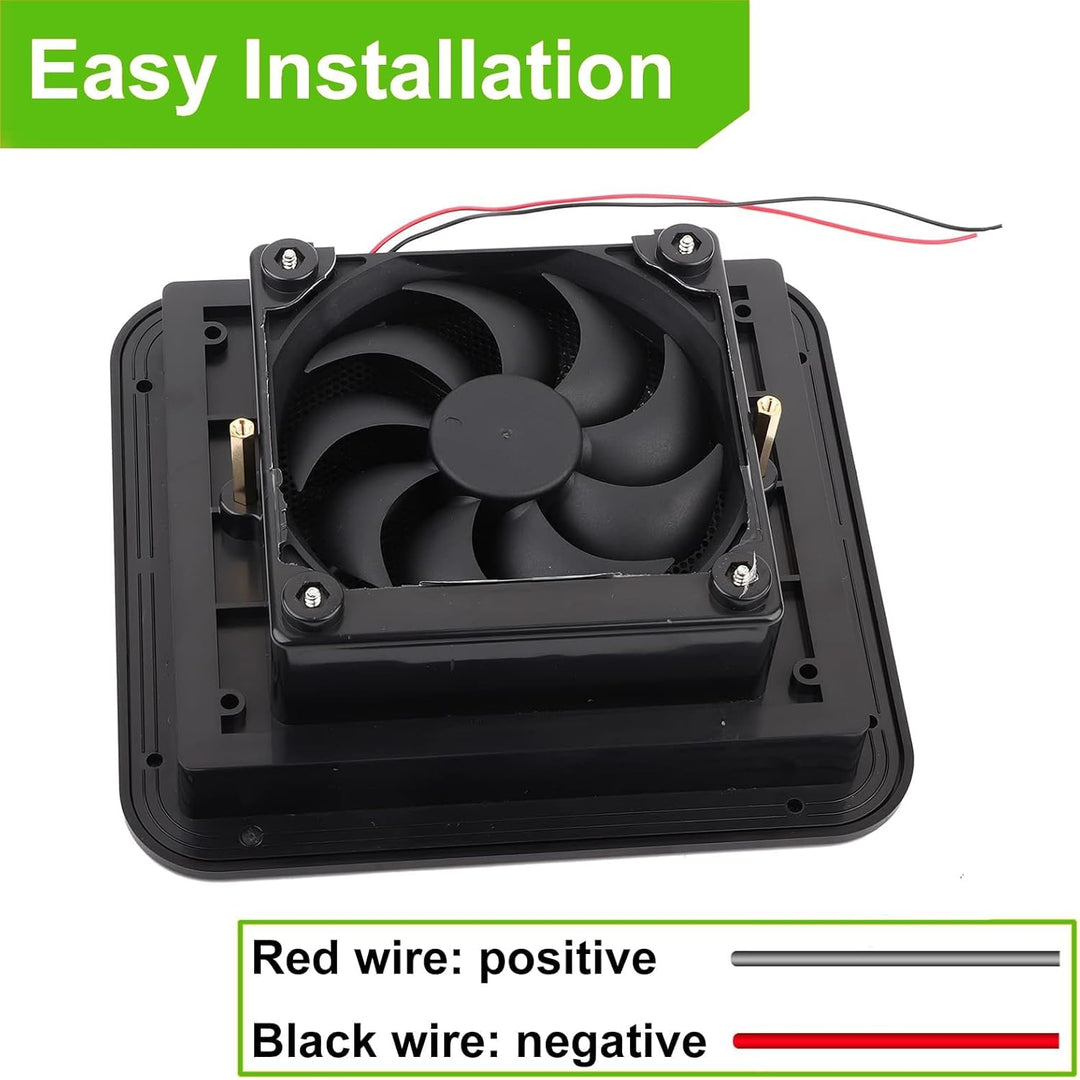 AUTOXBERT Lüftungsventilator für Wohnwagen, 2,4W 12V Lüftungsventilator geräuscharmes Lüftungsgebläs