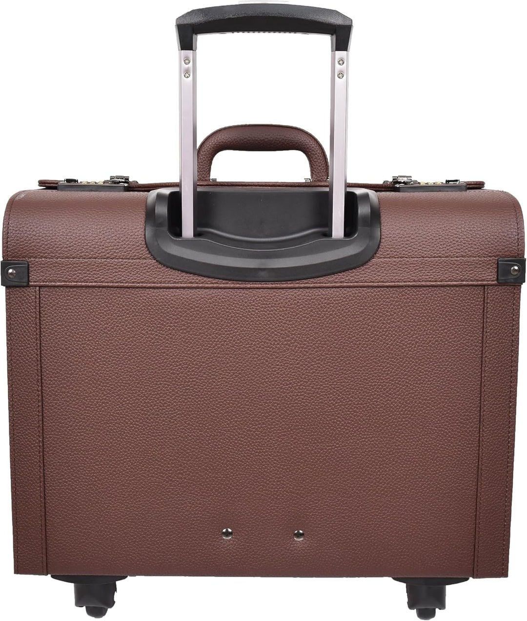 A1 FASHION GOODS Rollkoffer aus Kunstleder, 4 Rollen, Kabinengrösse, Doppelschloss, Business-Reiseta