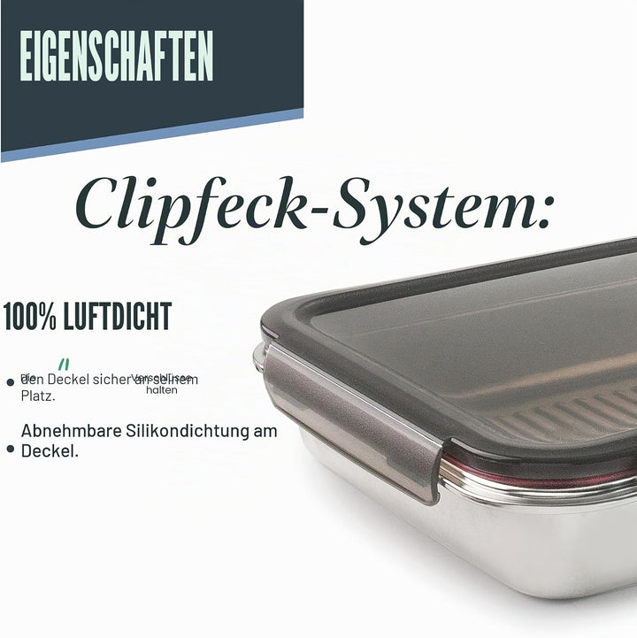 LACOR - 64674 - Ecoinox Pro Luftdichtes Tupper, 3,5 L, Edelstahl 18/10 mit Polypropylen-Deckel, Luft