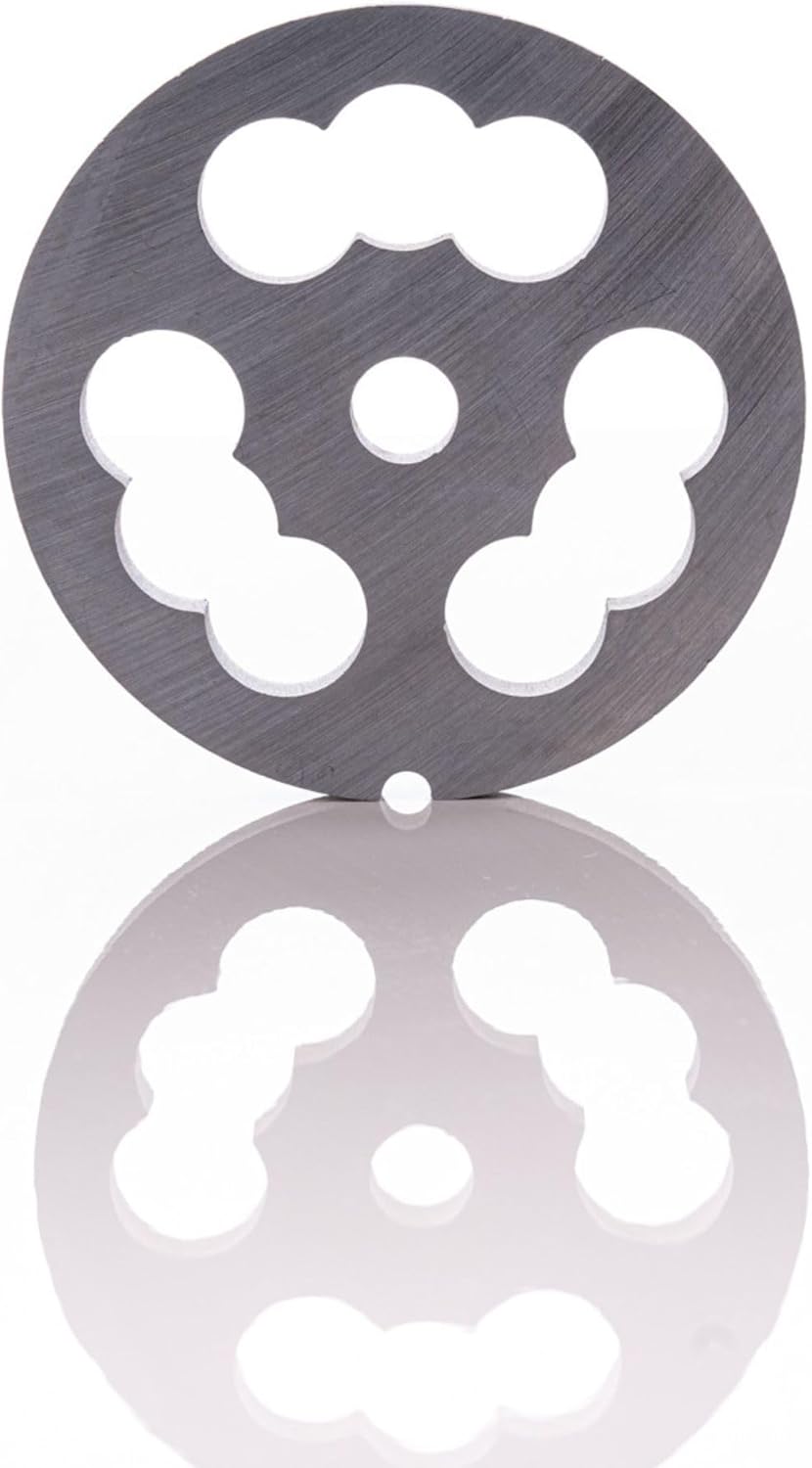 Lochscheibe Grösse 32 / Nierenform aus Kohlenstoffstahl, Zubehör für manuellen Fleischwolf Grösse 32