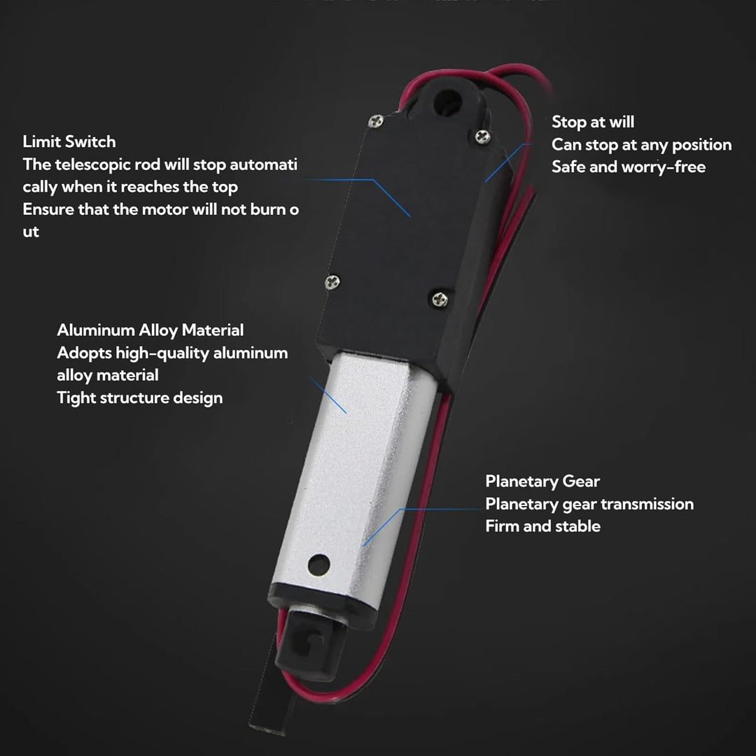 Elektrischer Mikro-Linearantrieb, Aluminium-ABS, Miniatur-DC-Versorgung, Mini-Bewegungsantrieb für L
