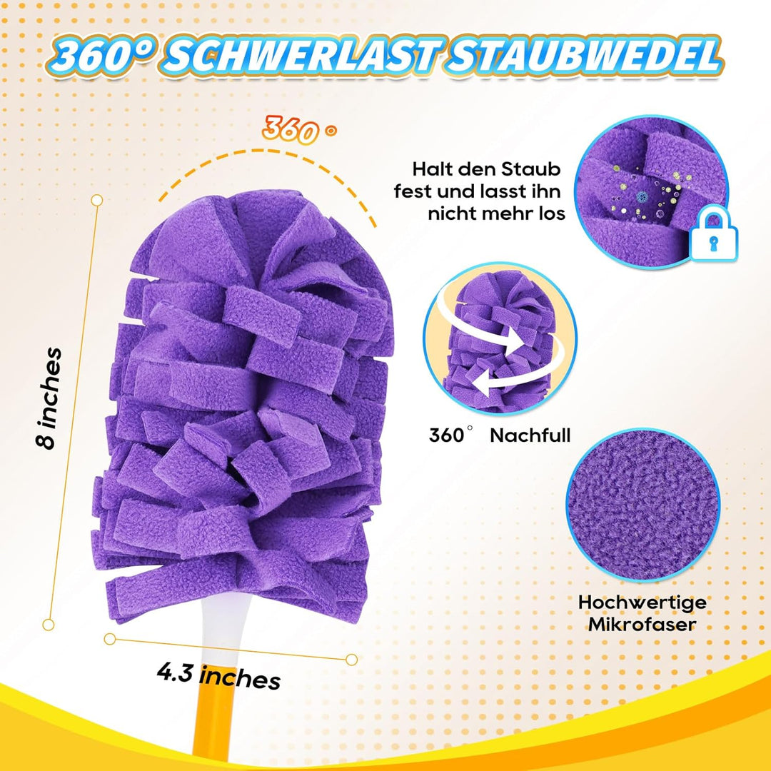 KEEPOW für Swiffer Staubmagnet Nachfüllpack, Mikrofaser für Swiffer Staubmagnet Wiederverwendbar, Su