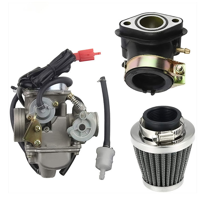 WOOSTAR PD24J Vergaser mit 42mm Luftfilter Ansaugstutzen Ersatz für 4 Stroke GY6 125ccm 150ccm Taota