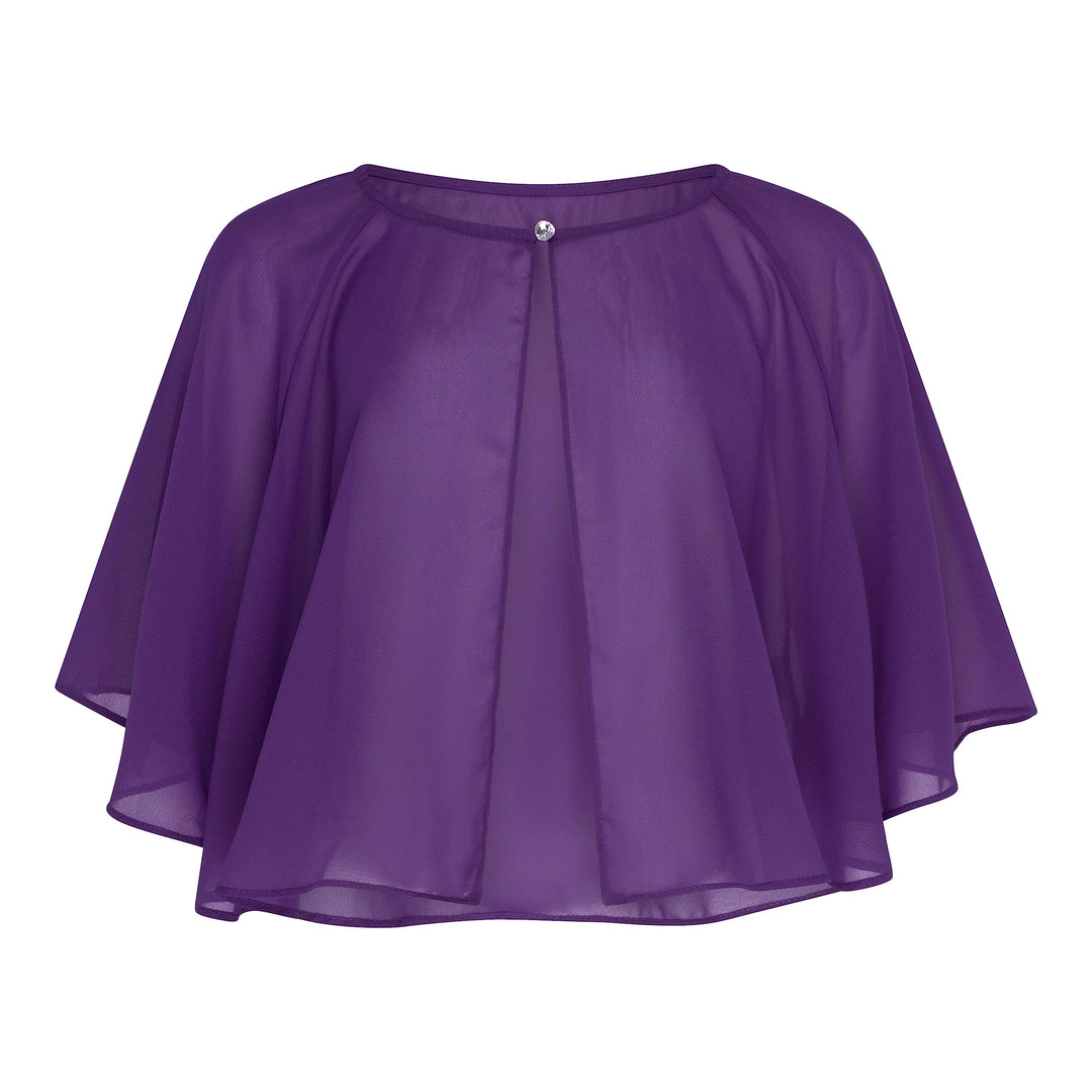 Bolerose weich Hochzeit Umhängetuch Abend Durchsichtiges Chiffon Überwurf Umhang Schultertuch Indigo