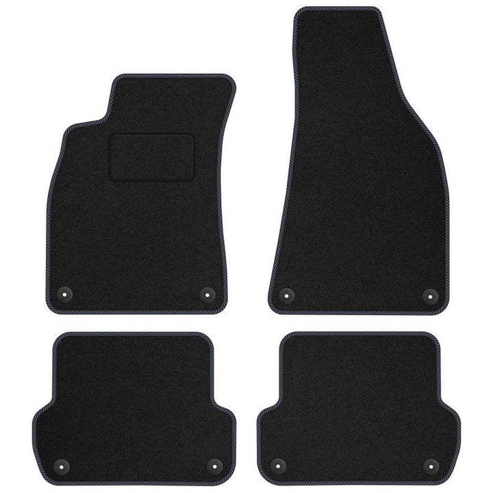 MOTOS Standard Velours-Fussmatten passend für Audi A4 B6 2000-2006 - Standard, Gewebt, Grau fussmatt