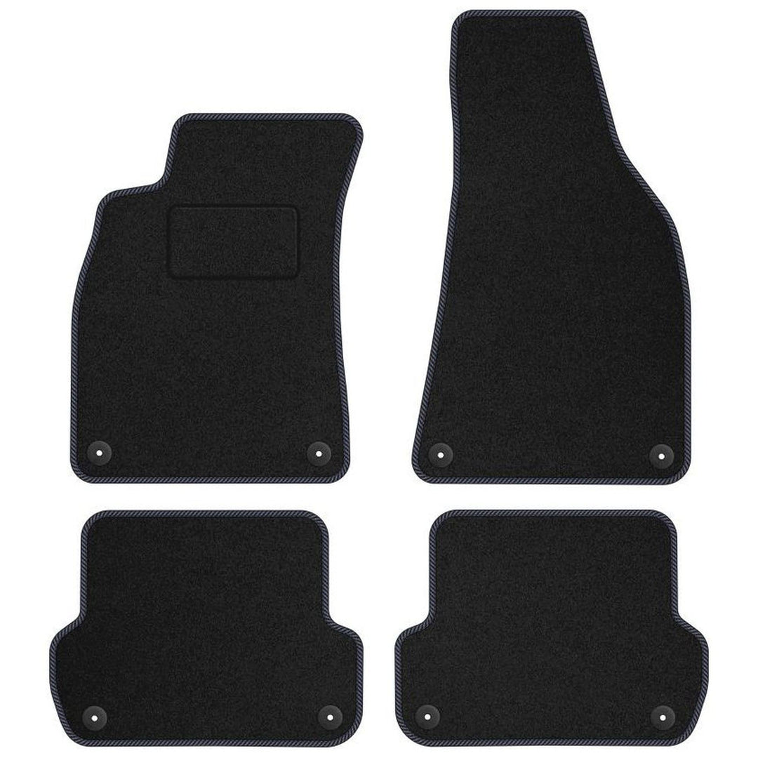 MOTOS Velours Standard Velours-Fussmatten passend für Audi S4 B7 2004-2008 - Standard, Gewebt, Grau