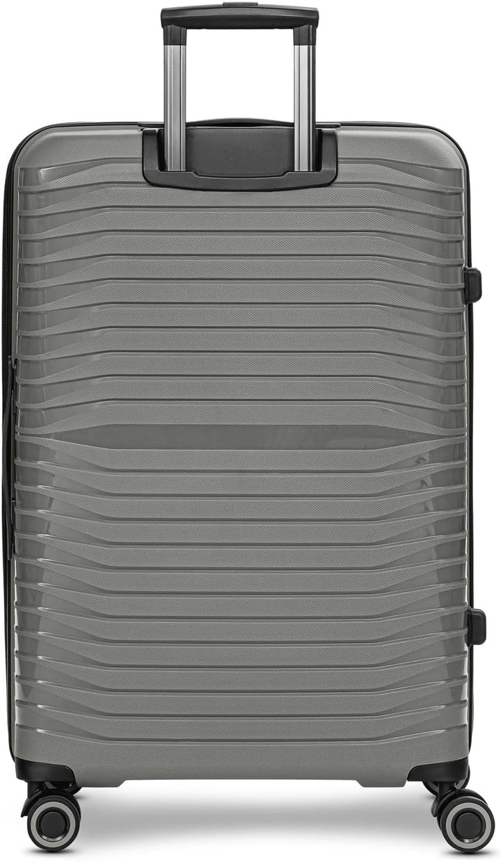 Stratic Shine Koffer gross | Trolley hergestellt aus Bruch- & Kratzfestem Polypropylen mit 4 Rollen,