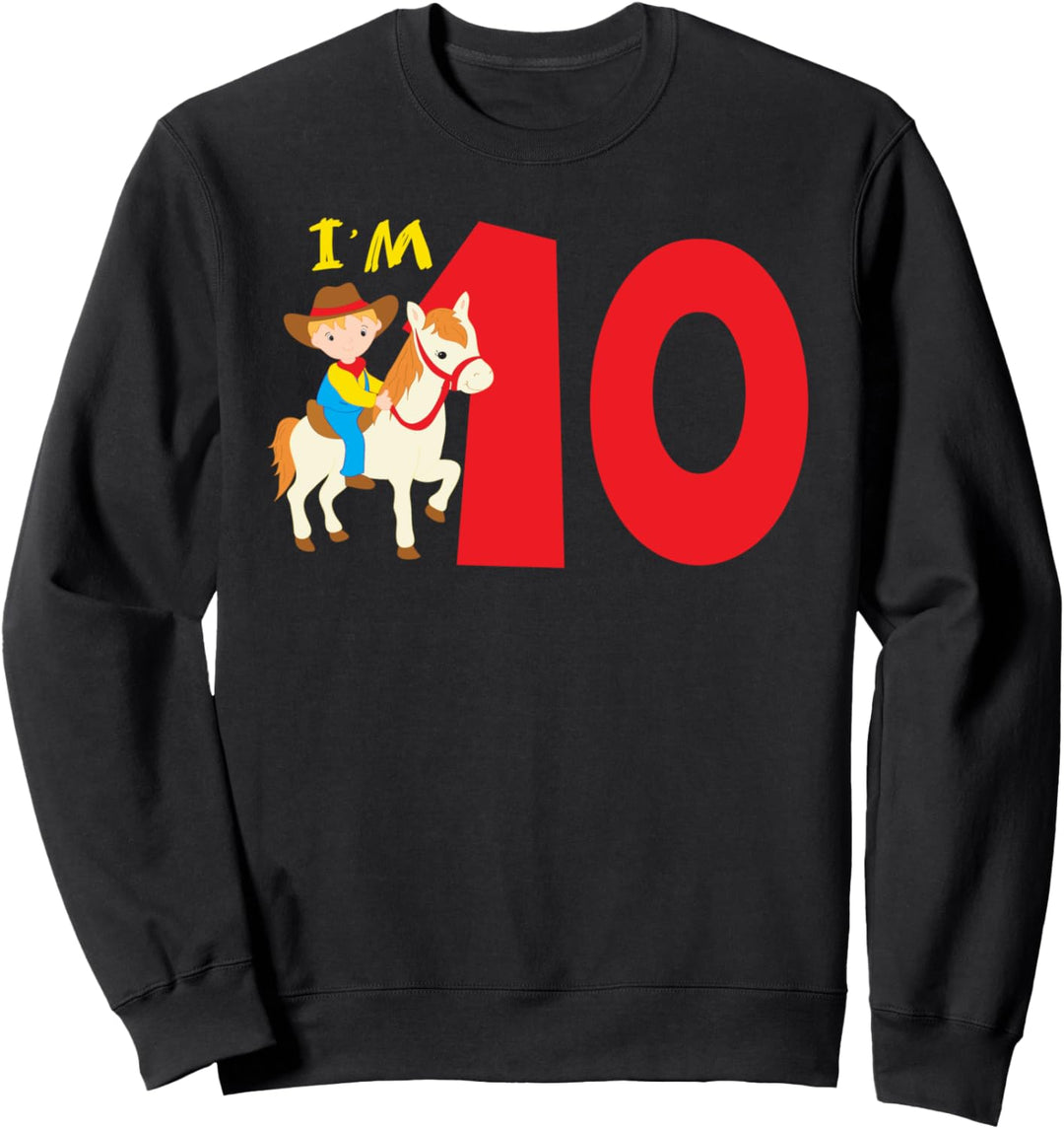 Cowboy-Party zum 10. Geburtstag Sweatshirt