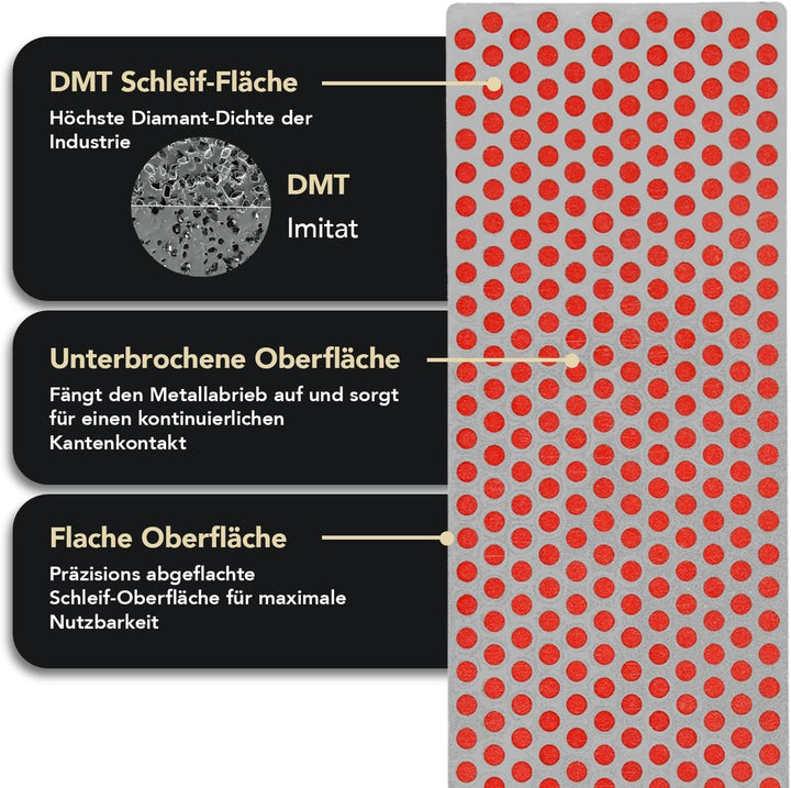 DMT Diamond Whetstone Wetzstein – fein mit Plastikbox, 15,2 cm / 6 Zoll, 1 Stück, W6FP