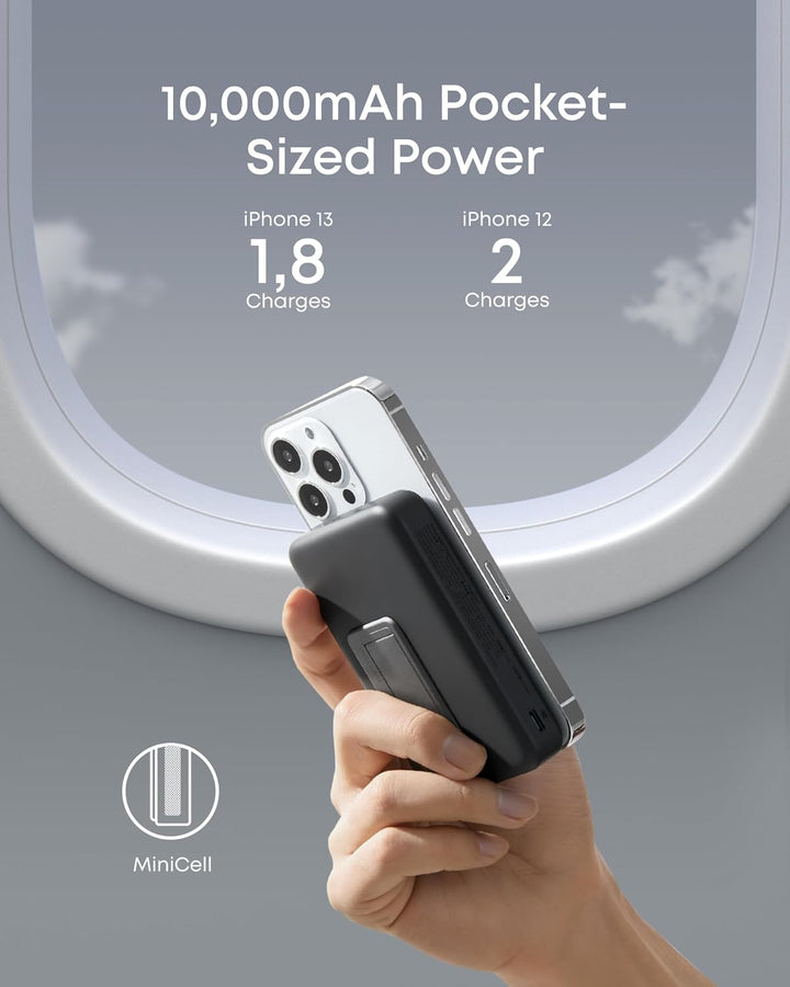 Anker 633 Magnetic Battery, 10.000mAh einklappbare magnetische kabellose Powerbank, Nur kompatibel m