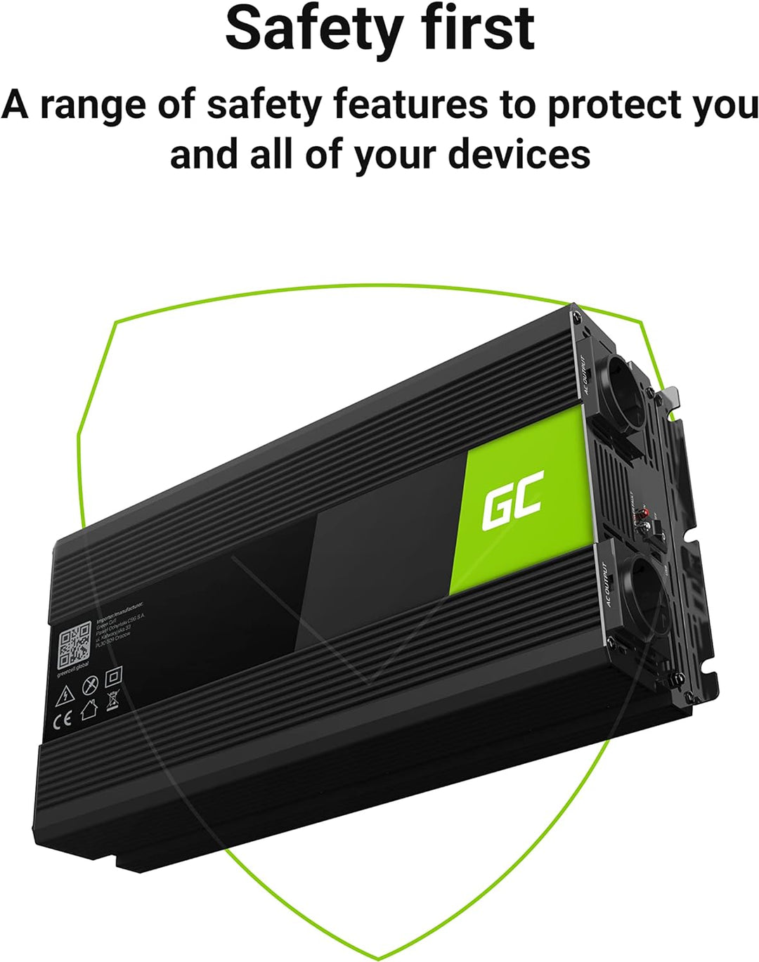 Green Cell® 2000W/4000W 24V auf 230V Reiner Sinus Volt kfz Spannungswandler Wechselrichter Konverter